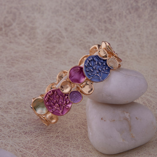 Gemstone Beaded Bracelet Amethyst, Pearl & Ruby Mix