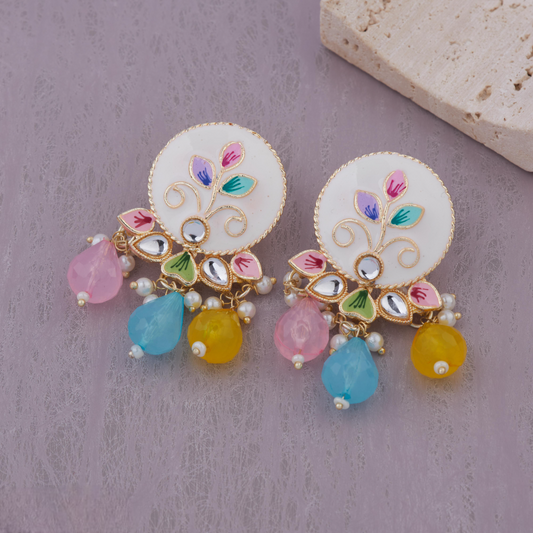 Multicolor Beaded Meenakari Necklace Set