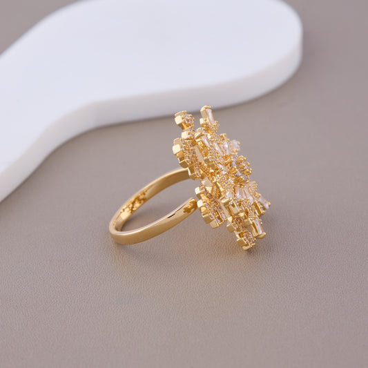 Snowflake Elegance Diamond Ring