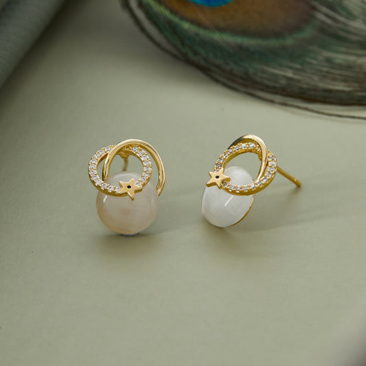 Celestial Pearl and Diamond Earrings