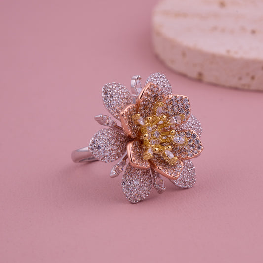 Lilac Bloom Statement Ring