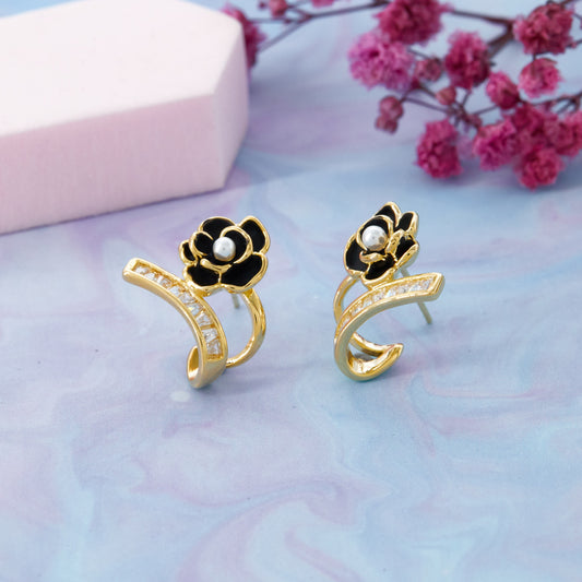 Floral Elegance Gemstone Earrings