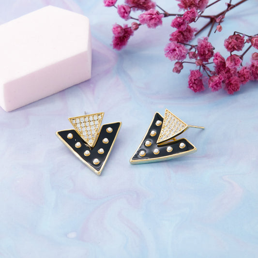 Elegant Earrings with Floral Charm