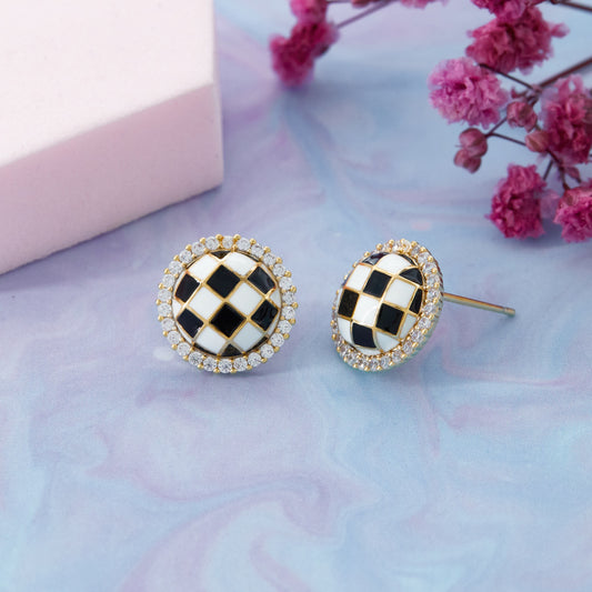 Diamond-Adorned Elegant Earrings