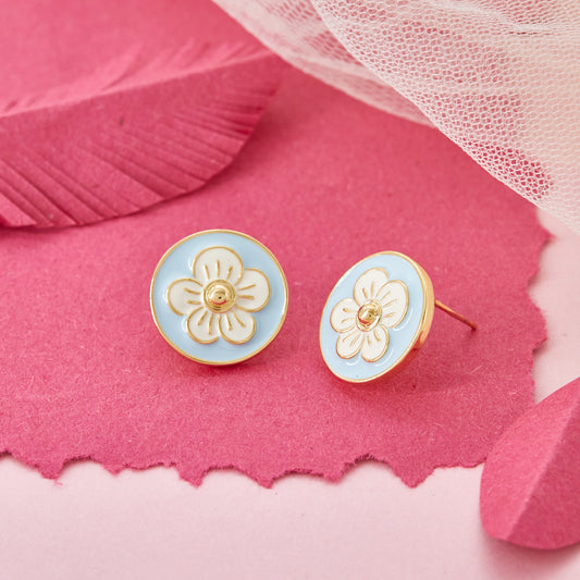 Floral Enamel Earrings
