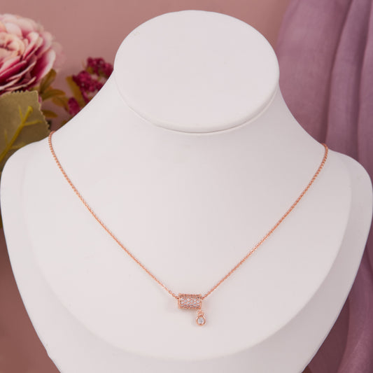 Floral Elegance Rose Gold Necklace