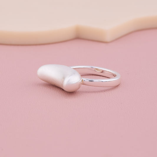 Matte Dome Silver Ring