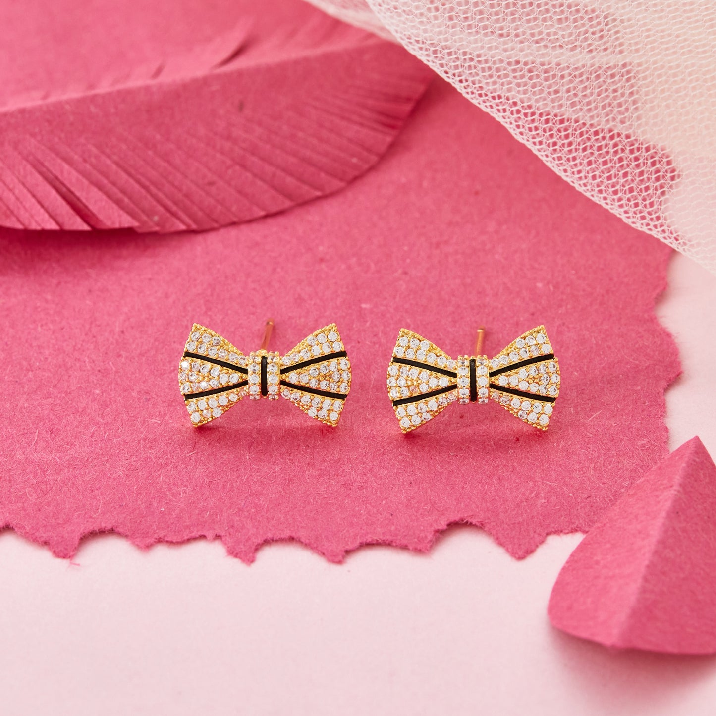 Elegant Diamond-Studded Earrings