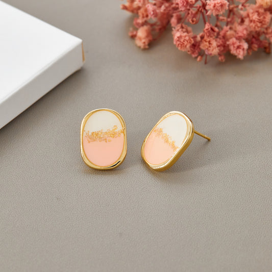 Enamel Elegance Earrings