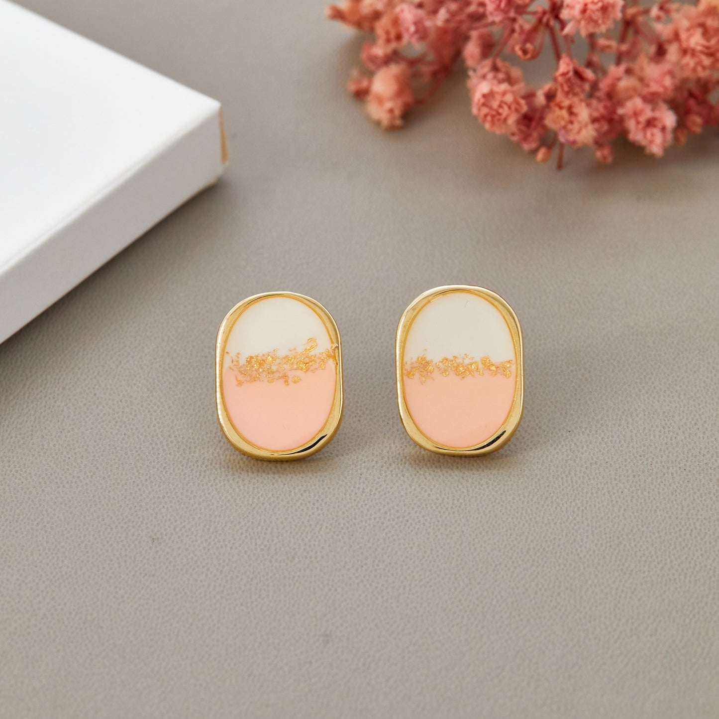 Enamel Elegance Earrings