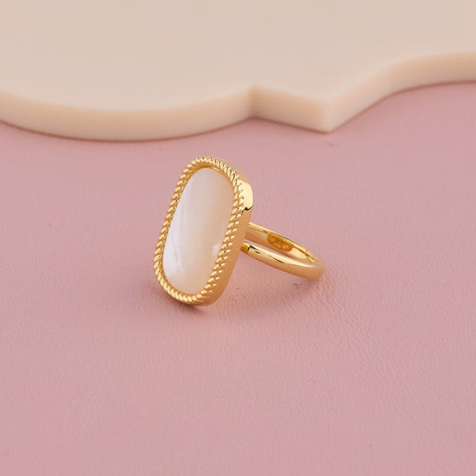Mother of Pearl Gold Ring