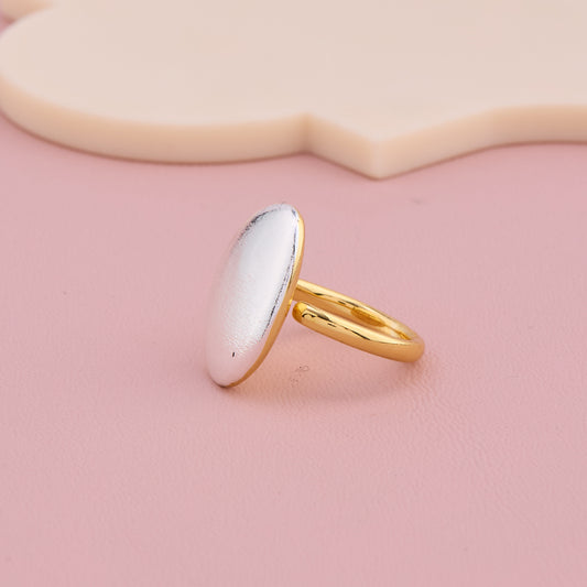 Textured Oval Statement Ring