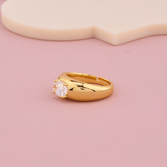 Classic Solitaire Gold Ring