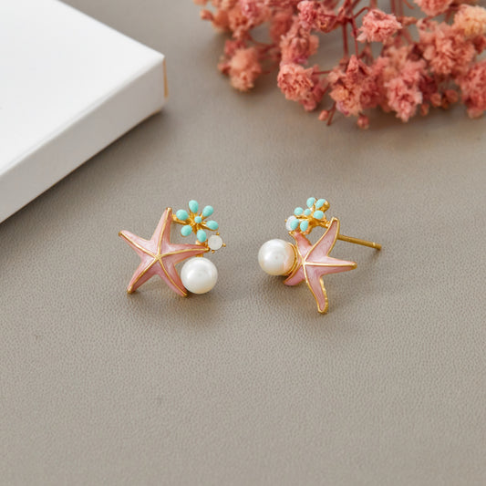 Pearl & Floral Elegant Earrings