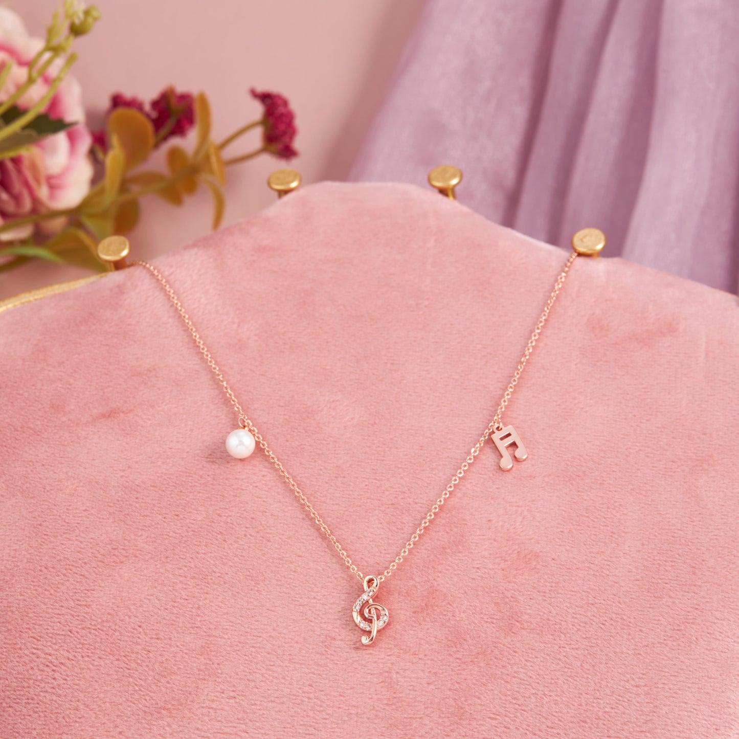 Melody-Inspired Pearl & Charm Necklace
