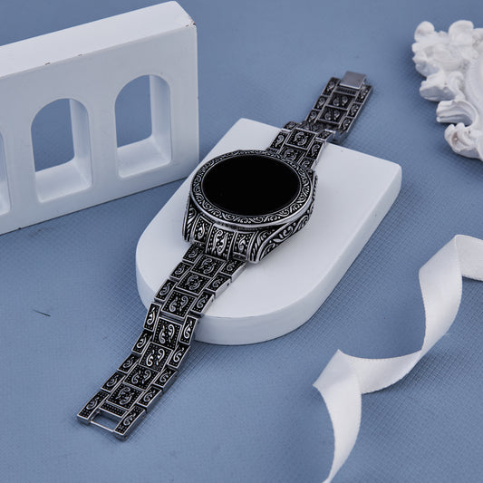 Antique Silver Digital Ethnic Watch