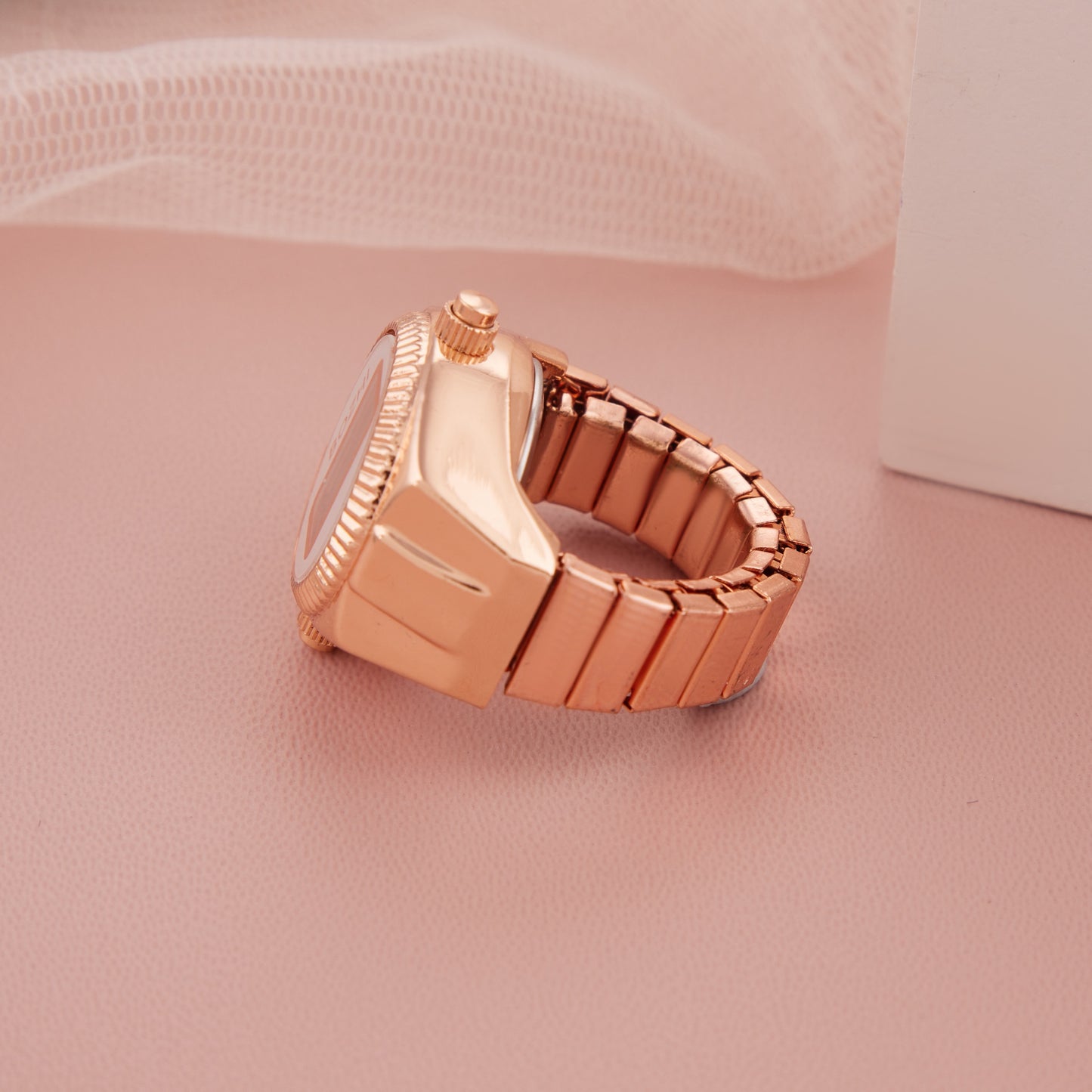 Rose Gold & White Digital Ring Watch for Women – GC Premium Jewellery