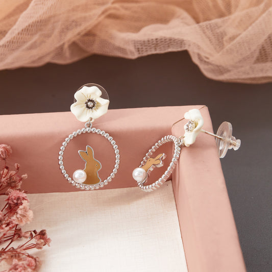 Floral Embellished Wedding Earrings