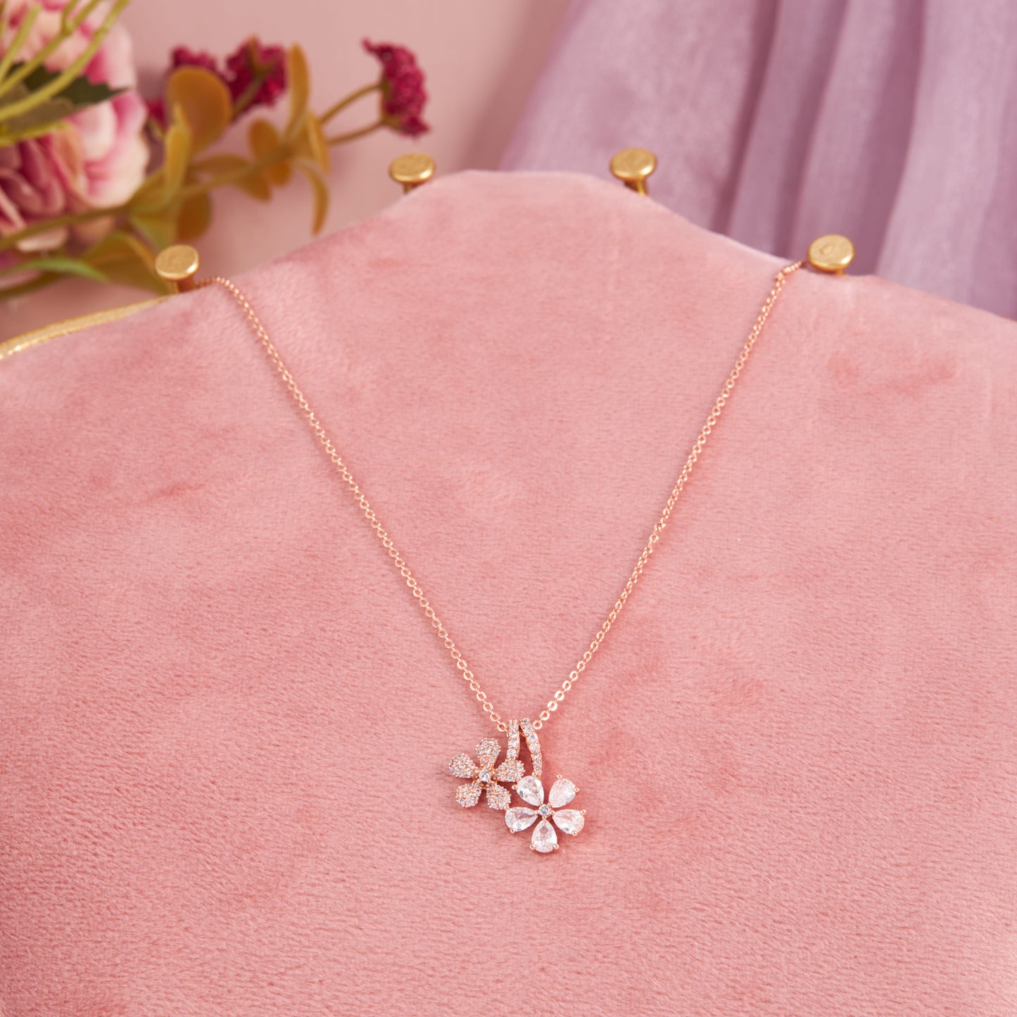 Blossom Charm Floral Pendant Necklace