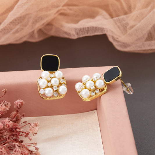 Pearl & Diamond Earrings Timeless Elegance