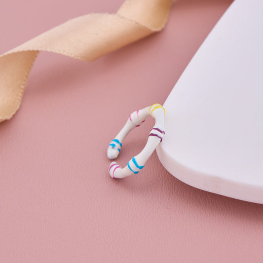 Colorful Enamel Adjustable Ring