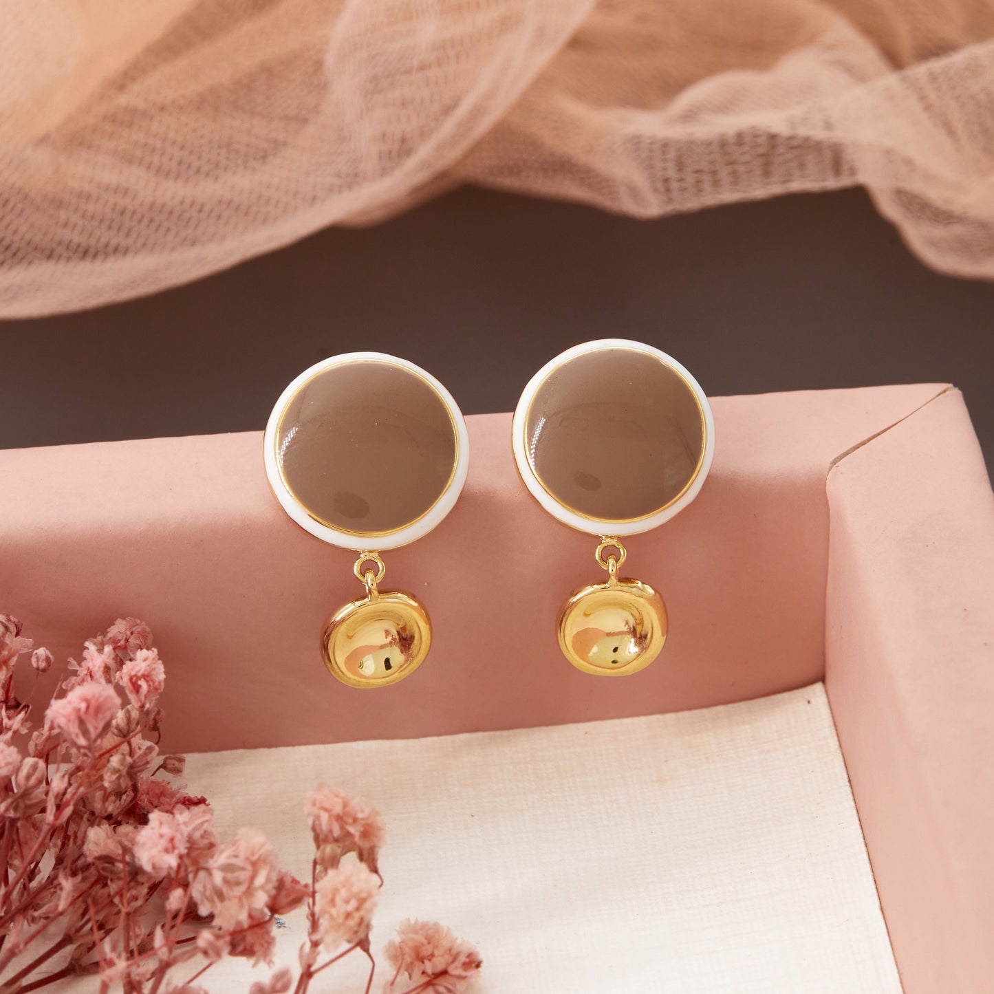 Elegant Wedding Enamel Earrings