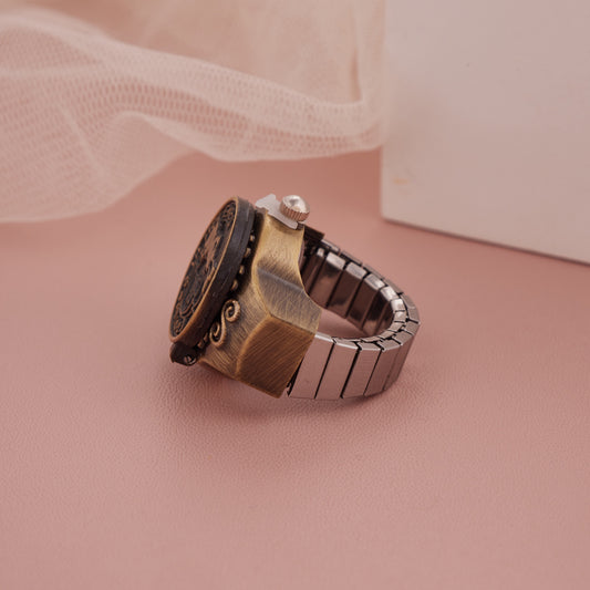 Vintage Bronze Rotating Cover Ring Watch for Women – GC Premium Jewellery