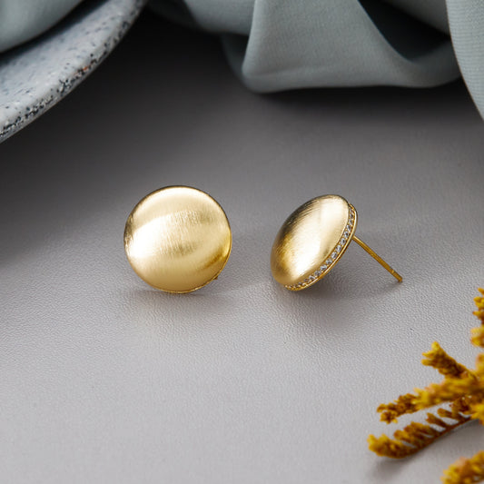 Circular Elegant Gold Earrings
