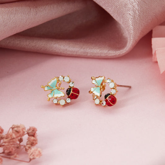 Gemstone Floral Earrings Bling & Beauty