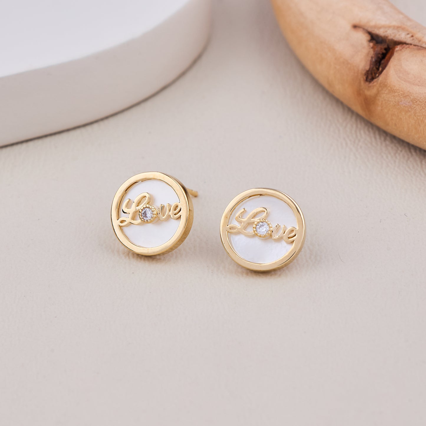 Love Circle Stud Earrings