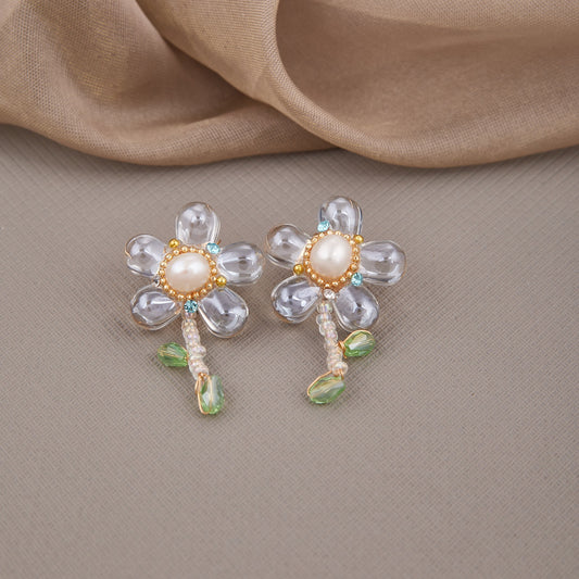 Pearl & Crystal Elegance Earrings