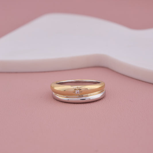 Two-Tone Star Ring