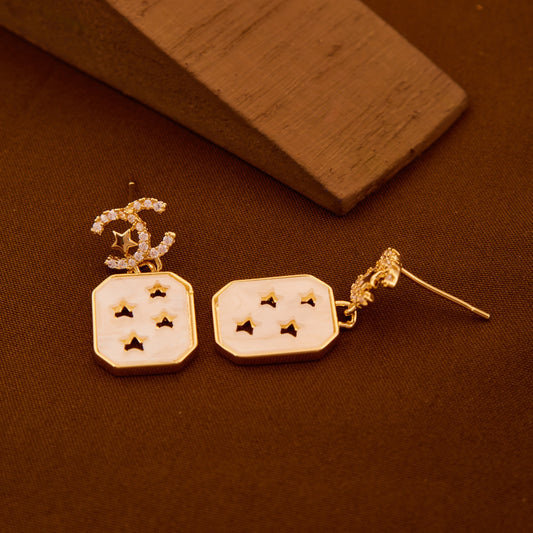 Diamond Star Earrings Sparkling Elegance