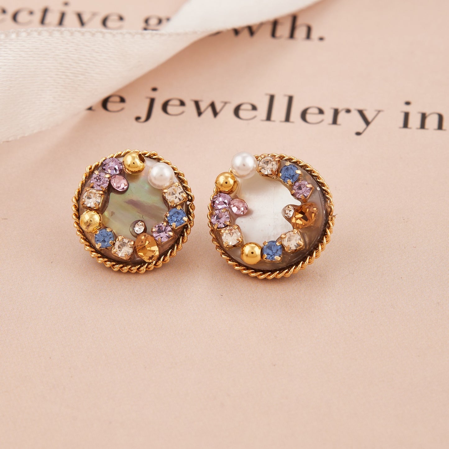 Stacked Gemstone Earrings Sparkling Layers of Elegance