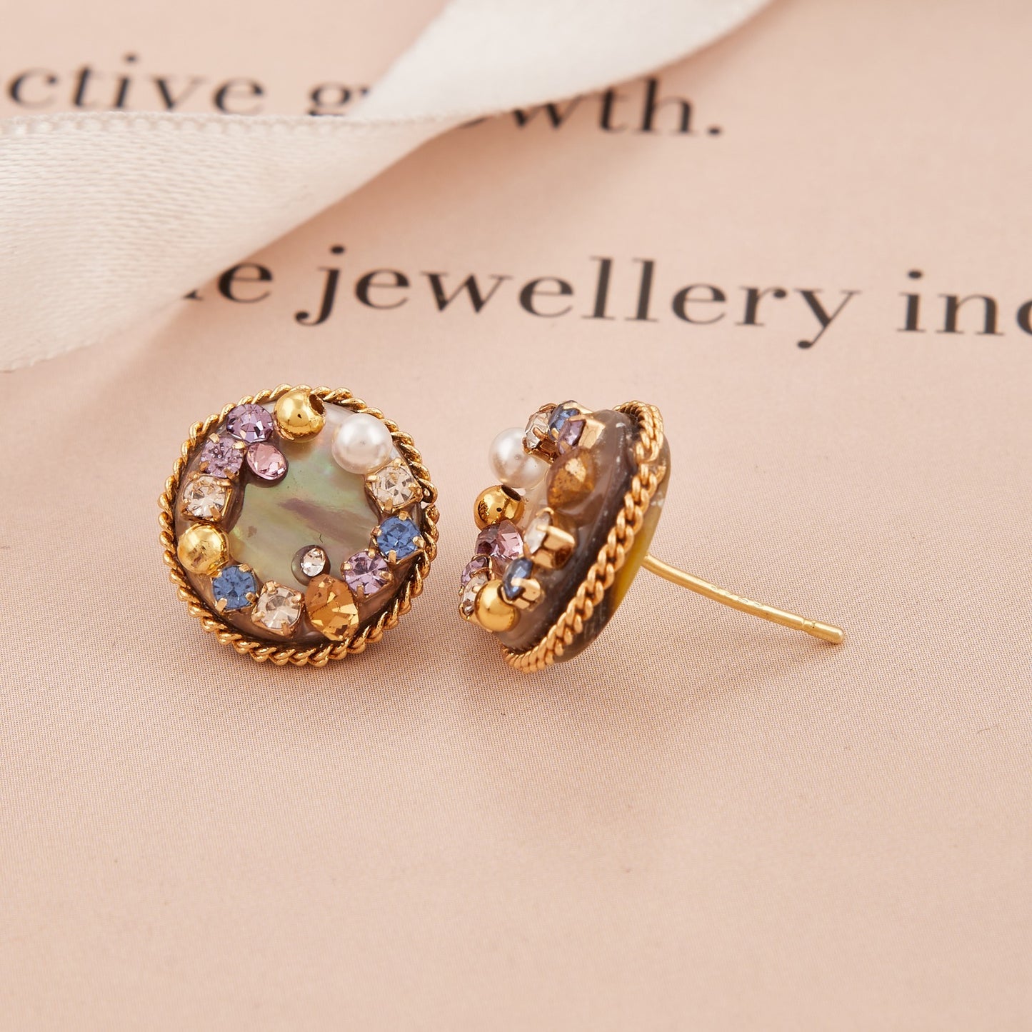 Stacked Gemstone Earrings Sparkling Layers of Elegance