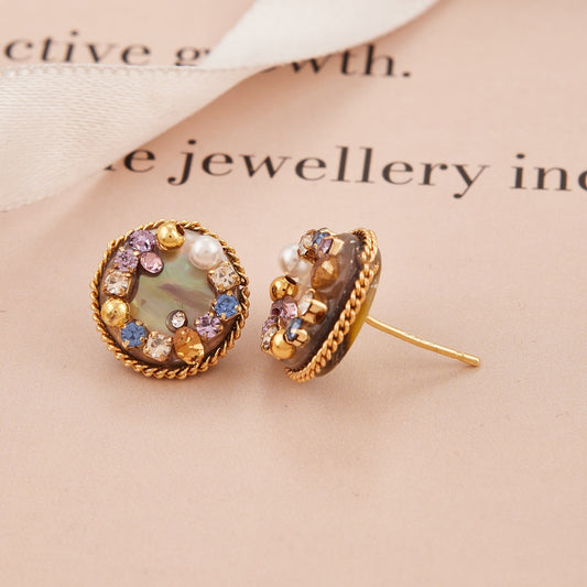 Stacked Gemstone Earrings Sparkling Layers of Elegance