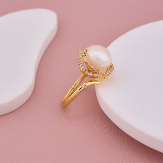 Pearl Diamond Ring