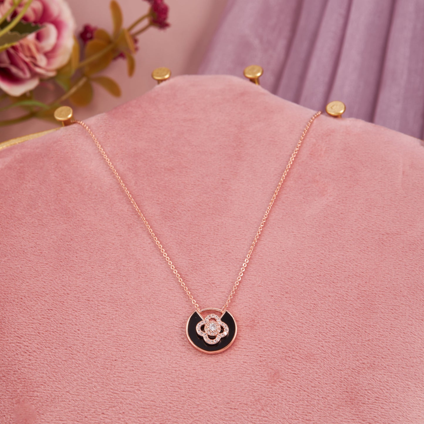 Floral Charm Pendant Necklace