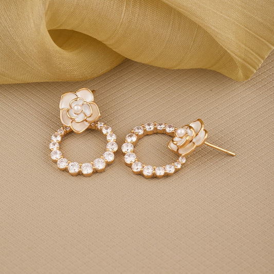 Exquisite Diamond & Pearl Earrings — Luxury and Style