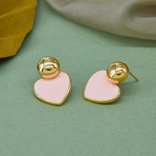 Enamel Heart Earrings Vibrant & Playful Charm