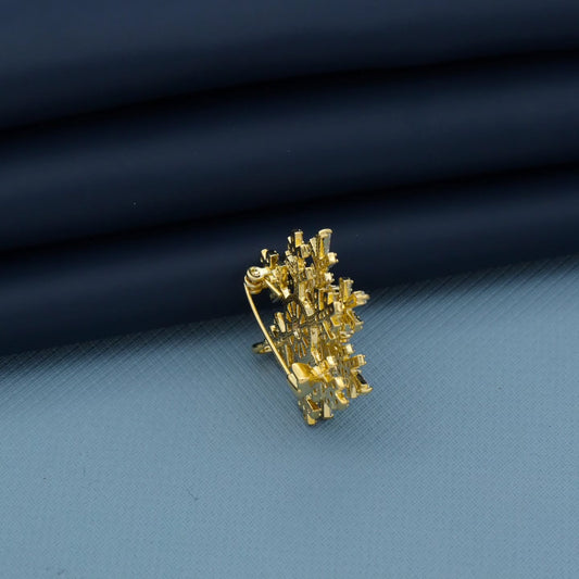 Gold-Tone Crystal Snowflake Brooch by GC Premium Jewellery
