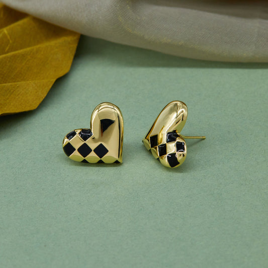Gold Heart Earrings Delicate & Charming Elegance