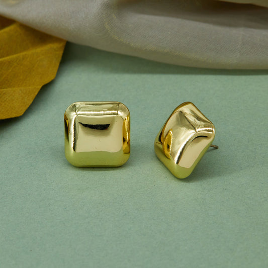 Gold Brass Ring Earrings Simple & Stylish Elegance