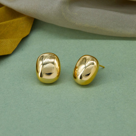 Shiny Gold Earrings Timeless Sophistication