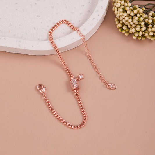 Rose Gold Bracelet with Intricate Craftsmanship