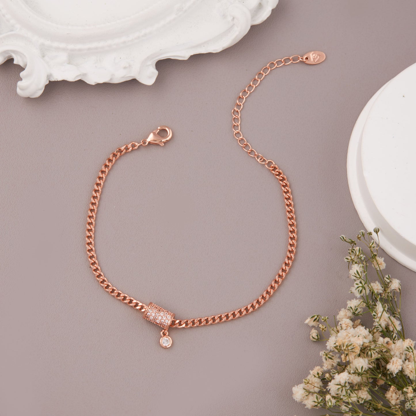 Rose Gold Bracelet with Intricate Craftsmanship