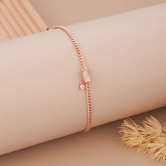 Rose Gold Bracelet with Intricate Craftsmanship
