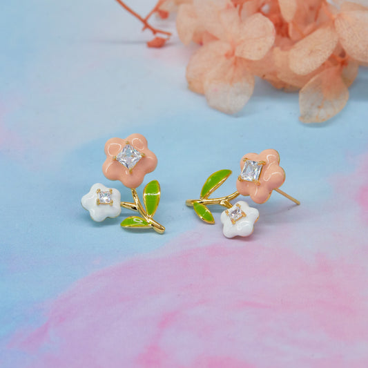 Playful Flower Earrings Whimsical & Colorful Charm