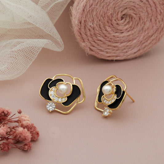 Handcrafted Fabric Flower Earrings – Unique & Stylish