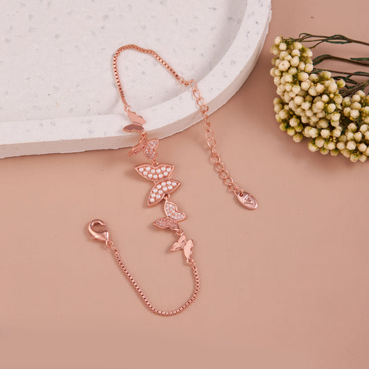 Elegant Rose Gold Bracelet with Radiant Shine